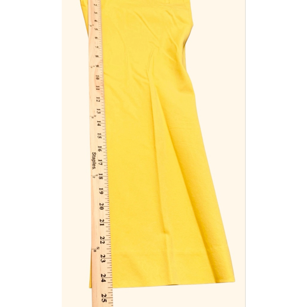 NWT Women's J.Crew Teddie Yellow Crop Trousers Size 2 - Picture 12 of 12